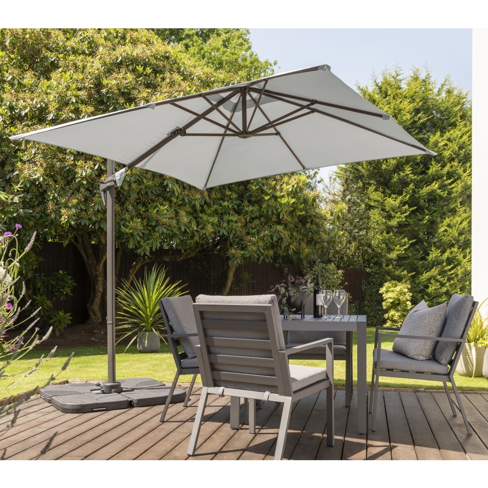 Royce Junior Soft Grey Parasol - Made With Rattan